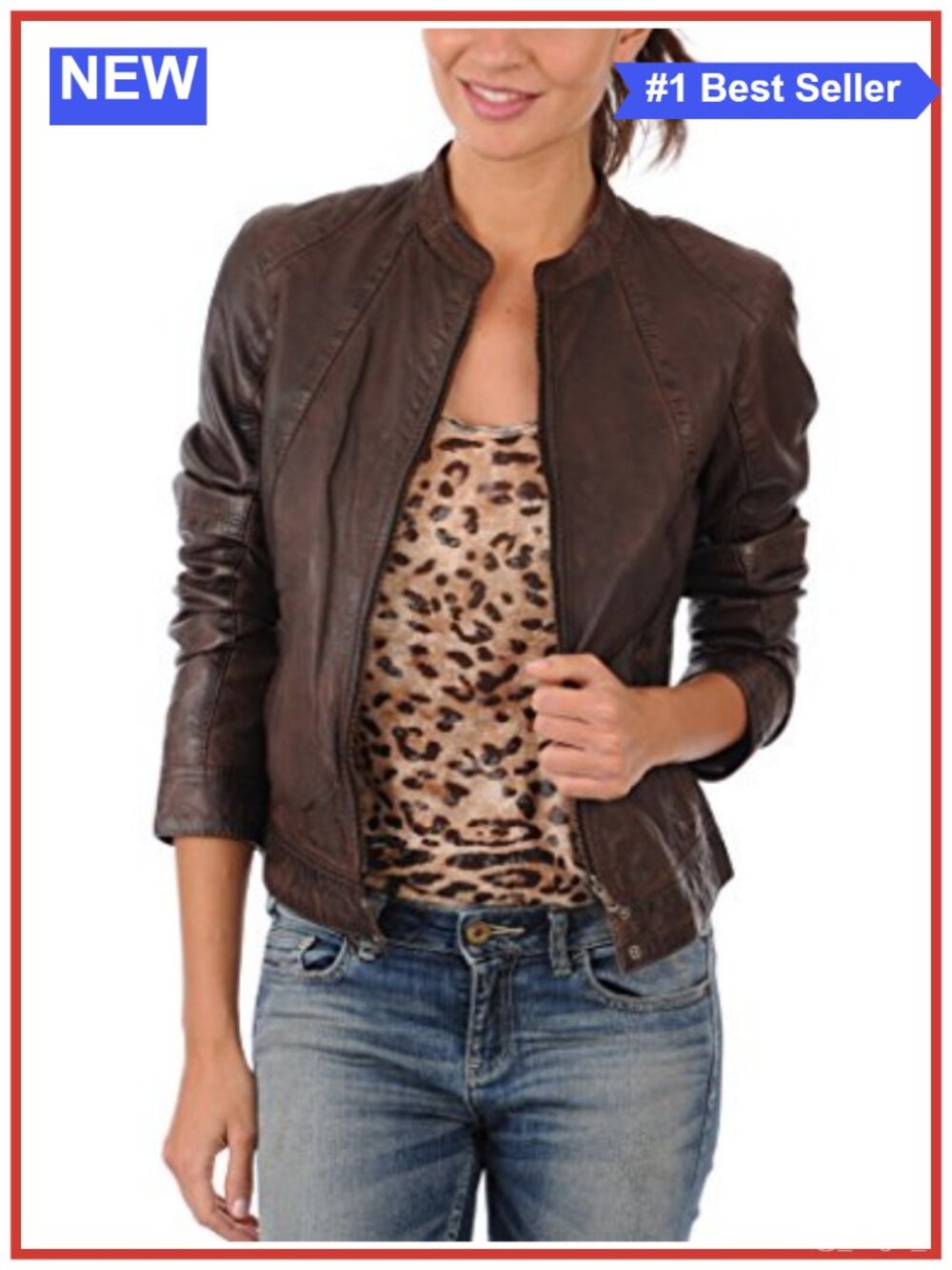 Womens Lambskin Genuine Leather Biker Jacket Moto Zip Fringe Satin Lined